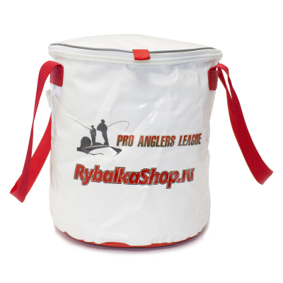Ведро с крышкой Ø 40см. H-40см (Rybalkashop и pro angler league) (белый)