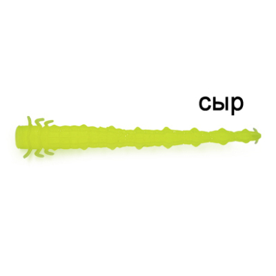 Силиконовая приманка Ojas Assa 63, Сhartreuse (fluo), 12шт/банка, аромат Сыр