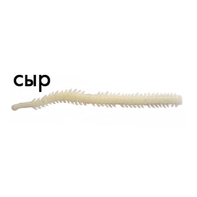 Мягкая приманка Trout Zone Tapeworm 3,3" белый сыр