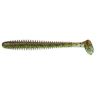 Силиконовая приманка Keitech Swing Impact 2.5" - #401 Green Pumpkin / Chartreuse 