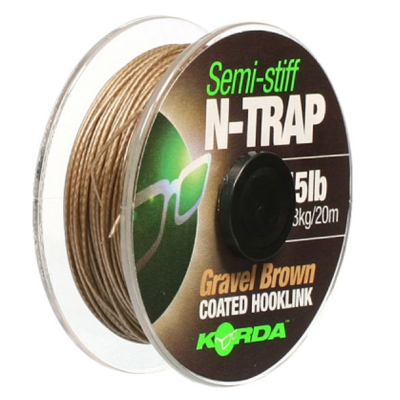 Поводковый материал Korda N-Trap Semi-stiff 20lb Gravel