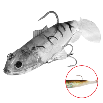 Силиконовая приманка оснащенная Mikado Crystal Fish WXH-63-6см цв. 69 (1уп.-2шт.)