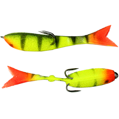 Мормыш Рыбка перфорированная 8 см, цв. 04 желто-черная PFPN8-04 5 шт