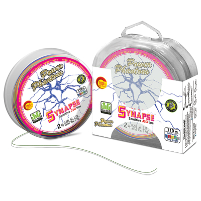 Шнур Power Phantom Synapse PE Multicolor 110m #0,8 (10,1кг), 0,14mm