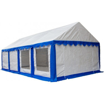 Шатер Митек "Гросс" 8 х 4 ПВХ В комплекте: 4 стены с окном, 4 стены глухих, 2 стены с дверью.