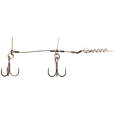Оснастка для силикона BFT Shallow Stinger Rig, Titanium 75lb/34кг Tandem Owner 3/0 - 1pcs