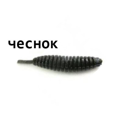 Мягкая приманка Trout Zone Ribber Pupa 2.3" черный чеснок