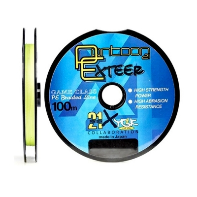 Леска плетеная Pontoon21 Exteer 100m 0.165 мм/12Lb, флюор.желт.