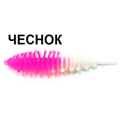 Мягкая приманка Boroda Baits Ayra Double Color цв. Ярко-розовый/Белый, аттр. Чеснок, 8 шт./уп.