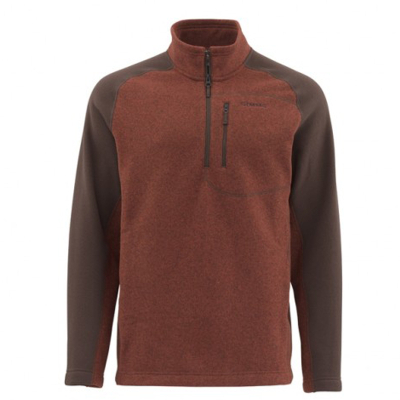 Пуловер Simms Rivershed Sweater Quarter Zip, L, Rusty Red