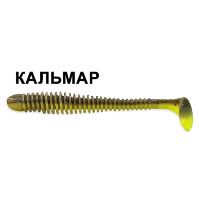Силиконовая приманка Crazy Fish Vibro Worm 3,4" 13-85-30d-6-F плавающие кальмар цв. caddisfly pupa (куколка ручейника)