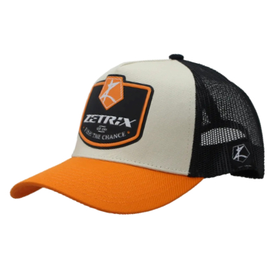 Бесболка Zetrix (Fish the chance) PVC-2402 оранжевый козырек/черная сетка