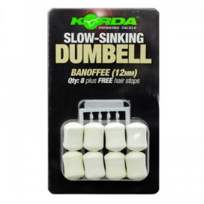 Имитационная приманка Korda Slow Sinking Dumbell Banoffe 12мм KPB26  (банан и карамель)
