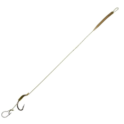 Поводок карповый Mikado 2C Maggot Rig - 23см, кр.№8, 15 lbs (уп.-2шт.) (AMC-PMR2C-8)
