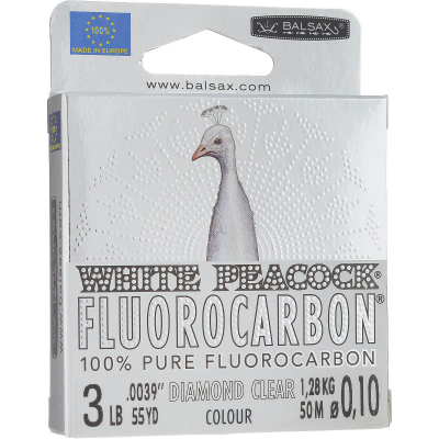Леска Balsax White Peacock Fluorocarbon 50м 0,16 мм.