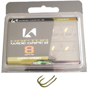 Крючок Korda Kaptor Wide Gape-B Weed-08 KAP18