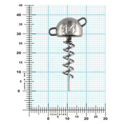 Мормыш Огрузка "Гриб Штопор" 30 мм, вес 14 гр (St-30-14)