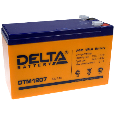 Аккумулятор Delta DTM 1207 12В 7Ач