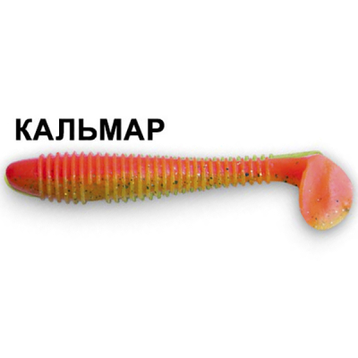 Силиконовая приманка Crazy Fish Vibro Fat 4.7" 39-120-15d-6 кальмар цв. fire orange (огненный апельсин)