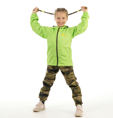 Куртка детская NovaTex «Трэвел» (дюспа, салатовый) МАУГЛИ, 122-128 (6-7 лет)