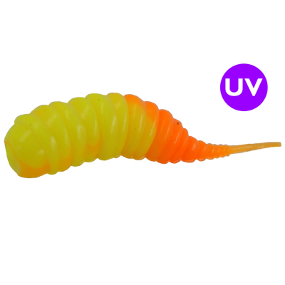 Мягкая приманка Milmax "Зефирка" 4см., сыр № 024 лайм+оранж(uv)