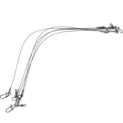 Поводок стальной NAMAZU Leader 1х7 Nylon Coated Black, d-0,36 мм, L-30 см, test- 16 кг (уп. 5 шт.)