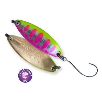 Блесна колеблющаяся Crazy Fish Swirl 3.3g цв. #25.1F