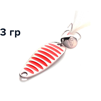 Блесна GT-BIO Single Curve III 3гр, серебро с красным GT-32T