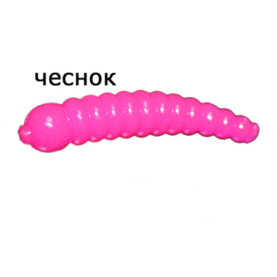 Мягкая приманка MicroFishing Личинка 3.5 см - 10шт. Розовый Чеснок