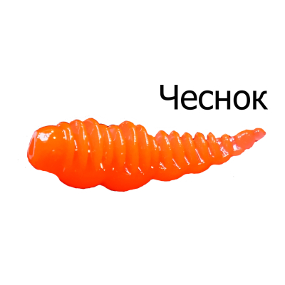 Мягкая приманка Boroda Baits Larva цв. Огненно-красный, аттр. Чеснок, 12 шт./уп.