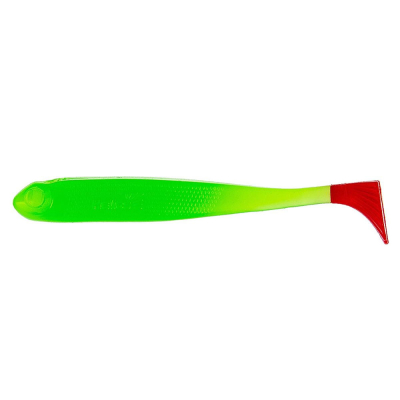 Силиконовая приманка Helios Jumbo 4,95"/12.5 см Lime & Red 5шт. (HS-7-021)