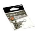 Вертлюги Metsui Rolling Swivel X-Pattern Diamond Eye цвет black, размер № 3, в уп. 12 шт.
