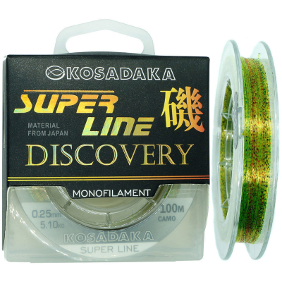 Леска Kosadaka Super Line Discovery 100м камуфляж 0,12мм, 1,55кг MSLD-100-CM-012