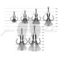 Крючок Assist VMC 7117 TI (олово) №4/0 (2 пары)
