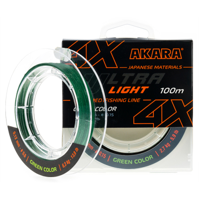 Шнур Akara Ultra Light Green 100 м 0,10