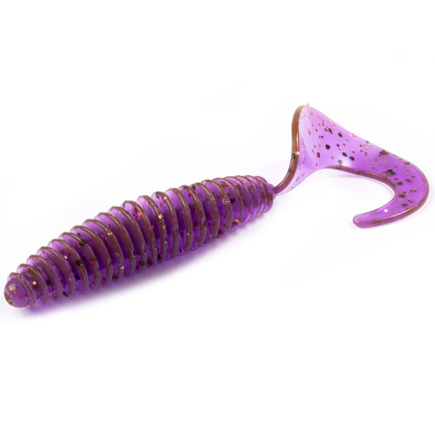 Силиконовые приманки Lucky John Pro Series Ultraworm Curly 4" цвет S13 5шт.