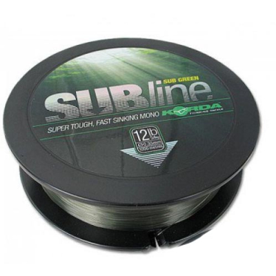 Леска Korda Subline Ultra Tough Sinking Mono Green d-0.40мм 1000м SUB15G