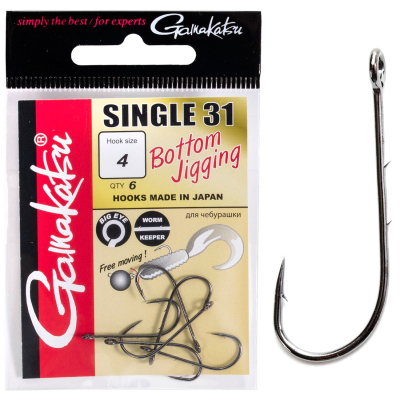 Крючок Gamakatsu Single Hook Black 31 №06 7шт.
