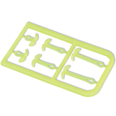 Фиксаторы для крепления бойлов Mikado S/M/L S/M/L, fluo-жёлт. (уп.-2 х 6шт.) (AMC-9051-04)