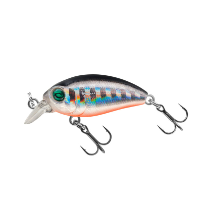 Воблер Sprut Rini Crank 32F (Floating/32mm/2,7g/0,1-0,6m/SBK) + Два Одинарных Крючка (S-75M #6)