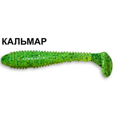 Силиконовая приманка Crazy Fish Vibro Fat 1-71-23-6 кальмар цв. cucumber (огурец)