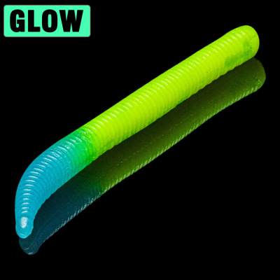 Силиконовая приманка Soorex Pro Jam Pro 65mm цв. #216 Chartreuse/Blue glow Cheese 7pcs