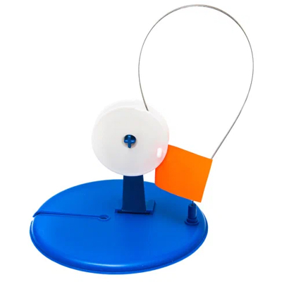 Жерлица с прямой стойкой с катушкой цв. белый/синий