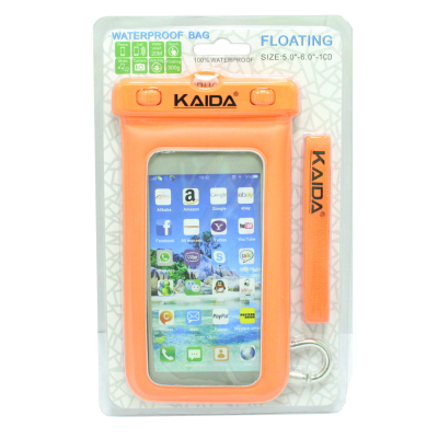 Чехол для смартфона Kaida Waterproof Bag size 5.0"-6.0" IPX8 20m Оранж
