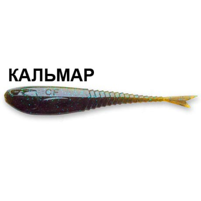 Силиконовая приманка Crazy Fish Glider 3.5" F36-90-42-6 кальмар цв. green pumpkin bl. (зеленая тыква син.)
