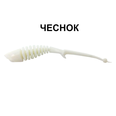 Силиконовые приманки Chuper Shark Tail 90мм Белый чеснок