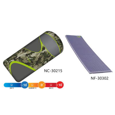 Комплект Norfin Scandic Comfort Plus - спальный мешок-одеяло, и самонадувающийся коврик Atlantic (NC-30215K1)