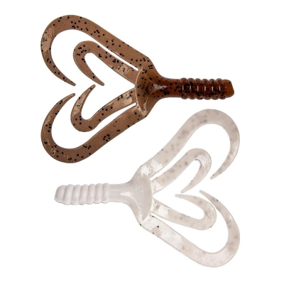 Силиконовая приманка Helios Credo Four Tail 3,35"/8,5 см Rusty & White 10шт. (HS-20-005)