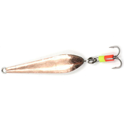 Блесна вертикальная "Яман" Лыжа с тройником 40мм 3,2гр. цвет никель/медь