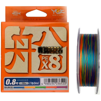 Шнур плетеный YGK Veragas X8 Fune 100m. 1.5 - 30lb